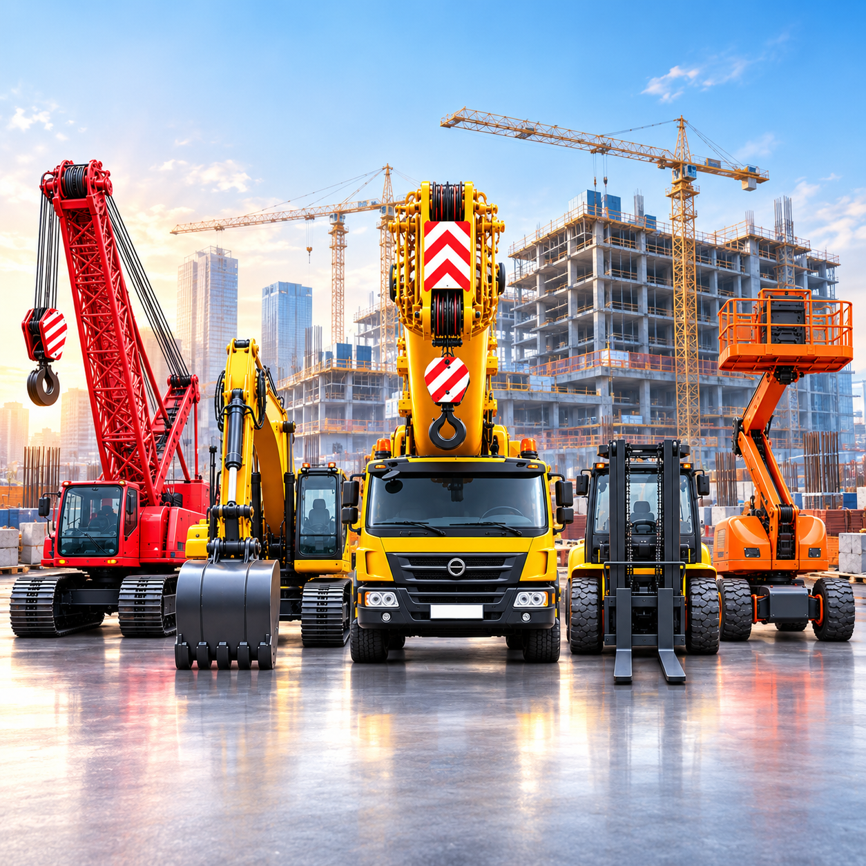 Construction equipment on site